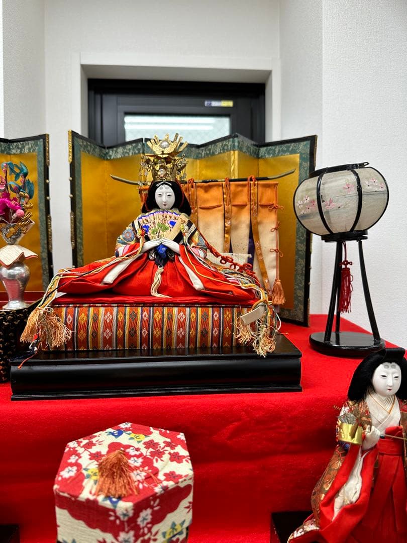 【箱①】※②と合計で36000円　三越 雛人形 7段5段兼用 80年以上前 天冠