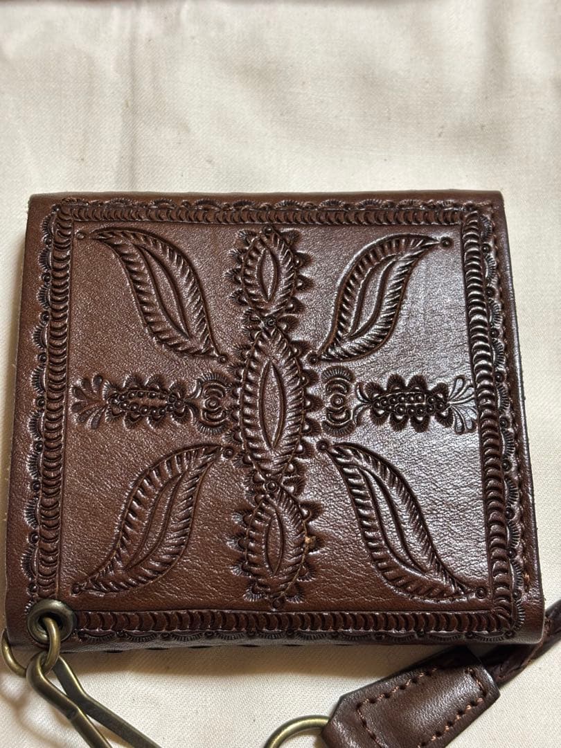 RRL カービングレザーウォレット