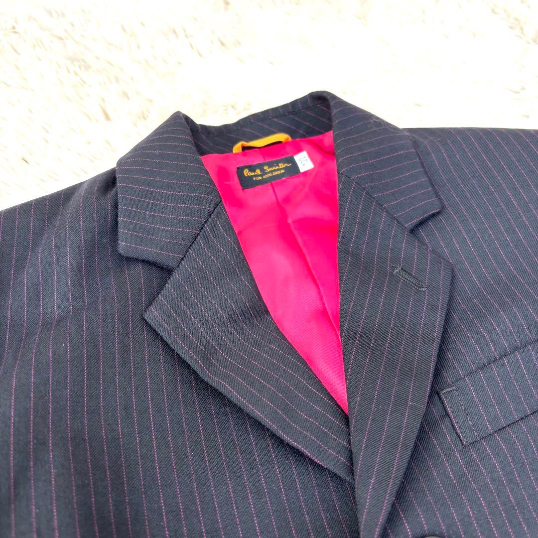 ポールスミス　スーツ　セットアップ ネイビー　ピンク　ストライプ　男の子　120