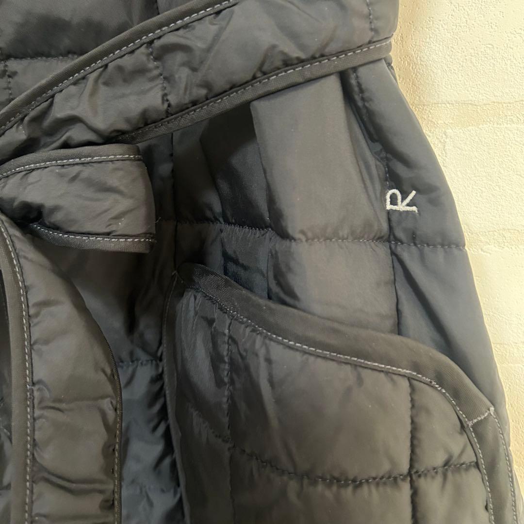 【45R】ナイロンのキルティングロングベスト