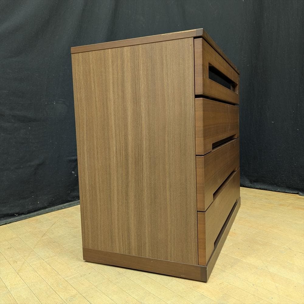 美品　府中　松岡家具　ウォールナット　桐　焼印　TVチェスト　リビングチェスト