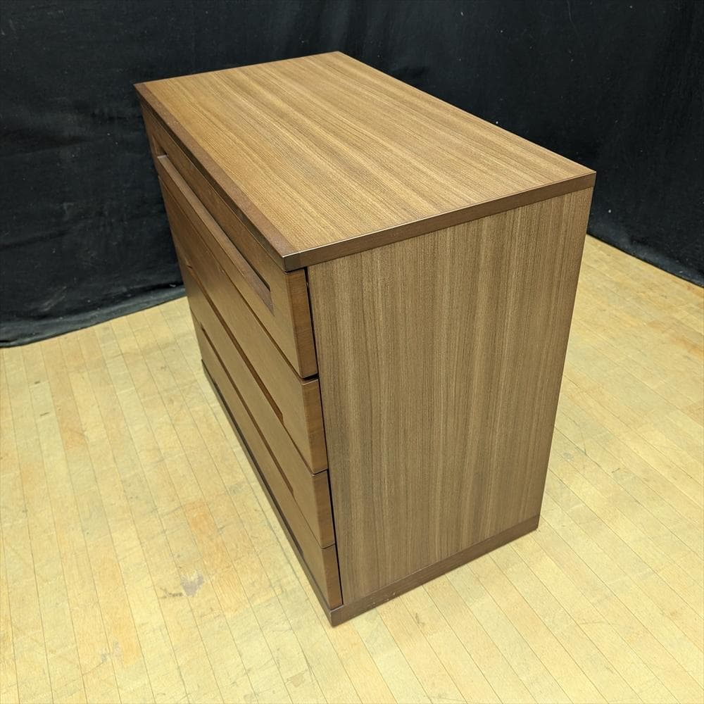 美品　府中　松岡家具　ウォールナット　桐　焼印　TVチェスト　リビングチェスト