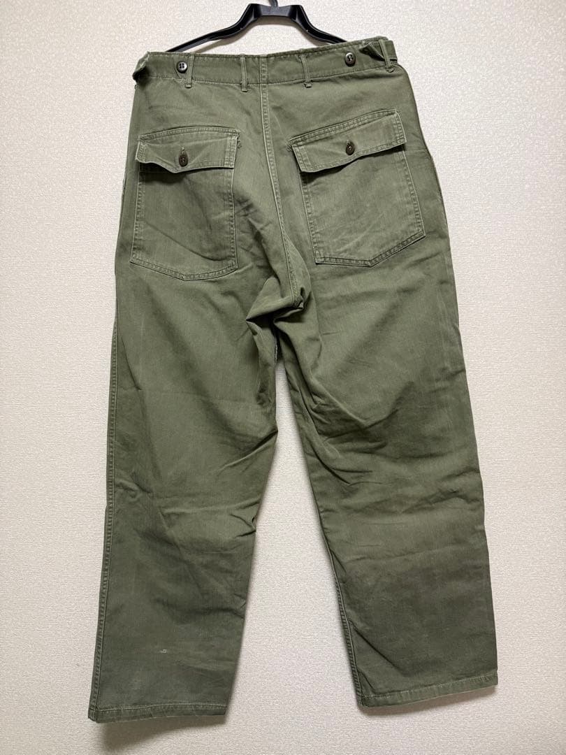 白*猫様 40s50s M-47 H.B.T ビンテージ　ベイカーパンツ　サイド