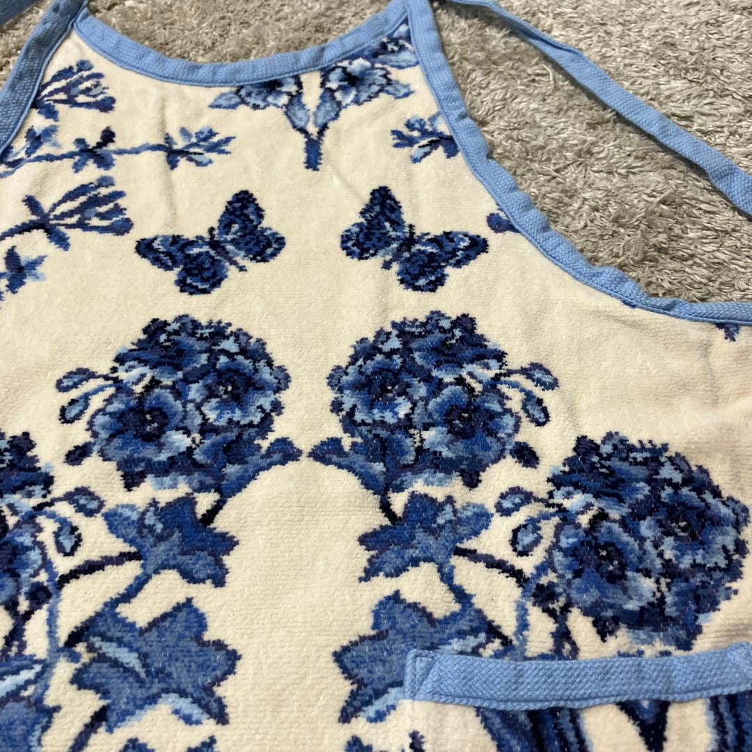 フェイラー　エプロン　ルモンドブルー　シェニール織