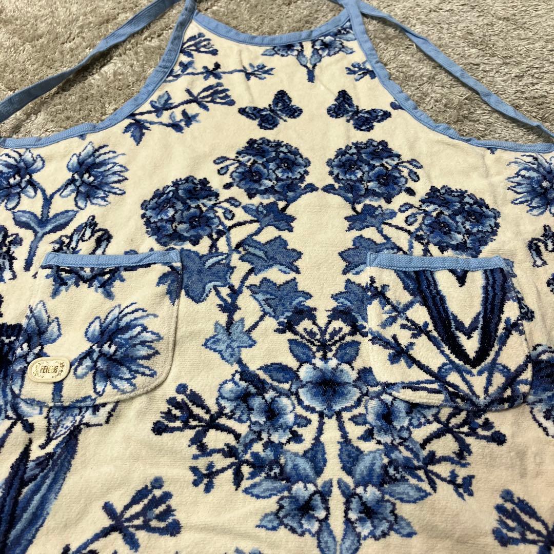 フェイラー　エプロン　ルモンドブルー　シェニール織