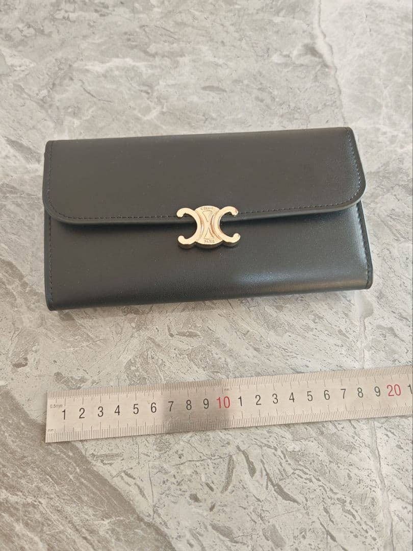 CELINE トリオンフ フラップ ロングウォレット長財布　美品