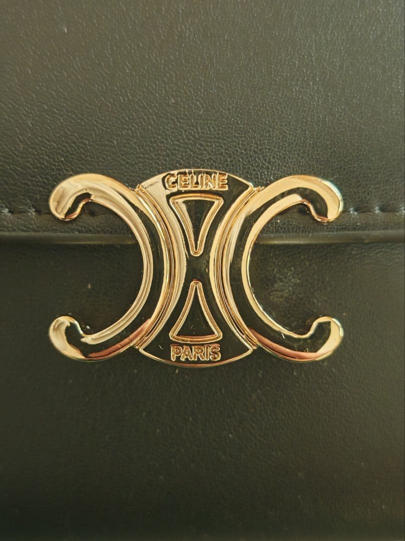 CELINE トリオンフ フラップ ロングウォレット長財布　美品