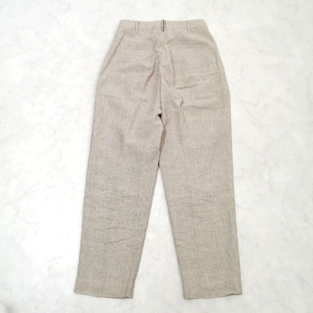 美品✨ ブルネロクチネリ　ストライプ パンツ　ズボン　モニーレ　リネン　38