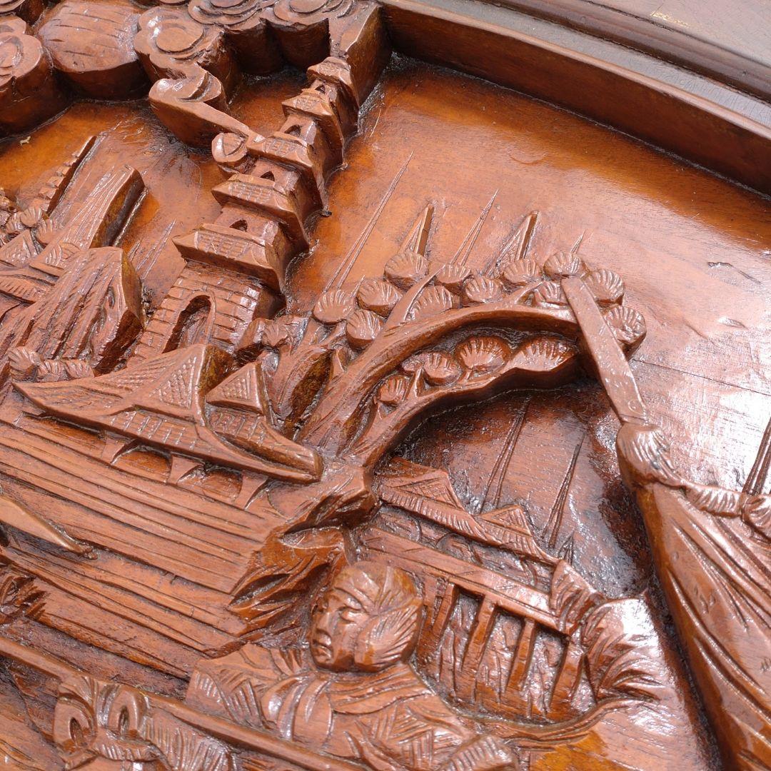 アジアン家具 楕円形木製テーブル　 中国家具