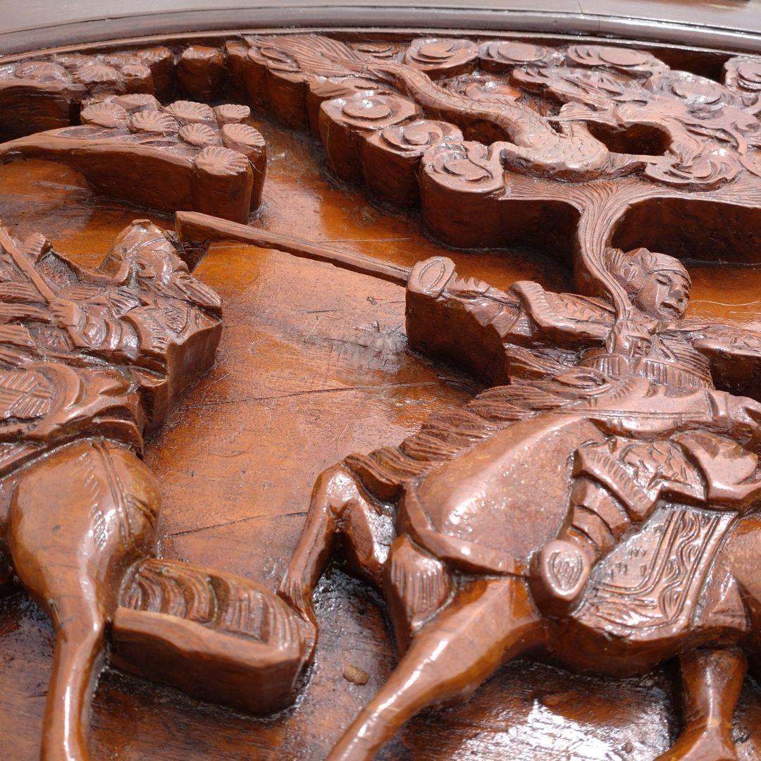 アジアン家具 楕円形木製テーブル　 中国家具