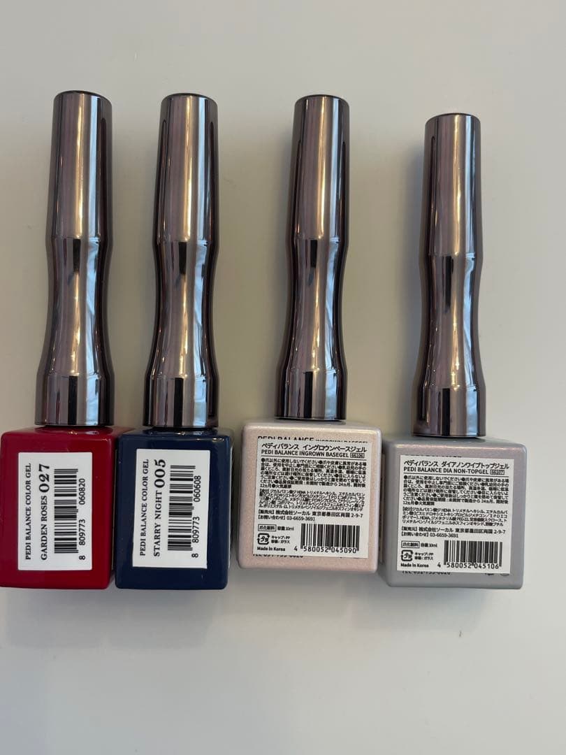 Pedi Balance（ペディバランス）ベース、トップ、レッドネイビー巻き爪用