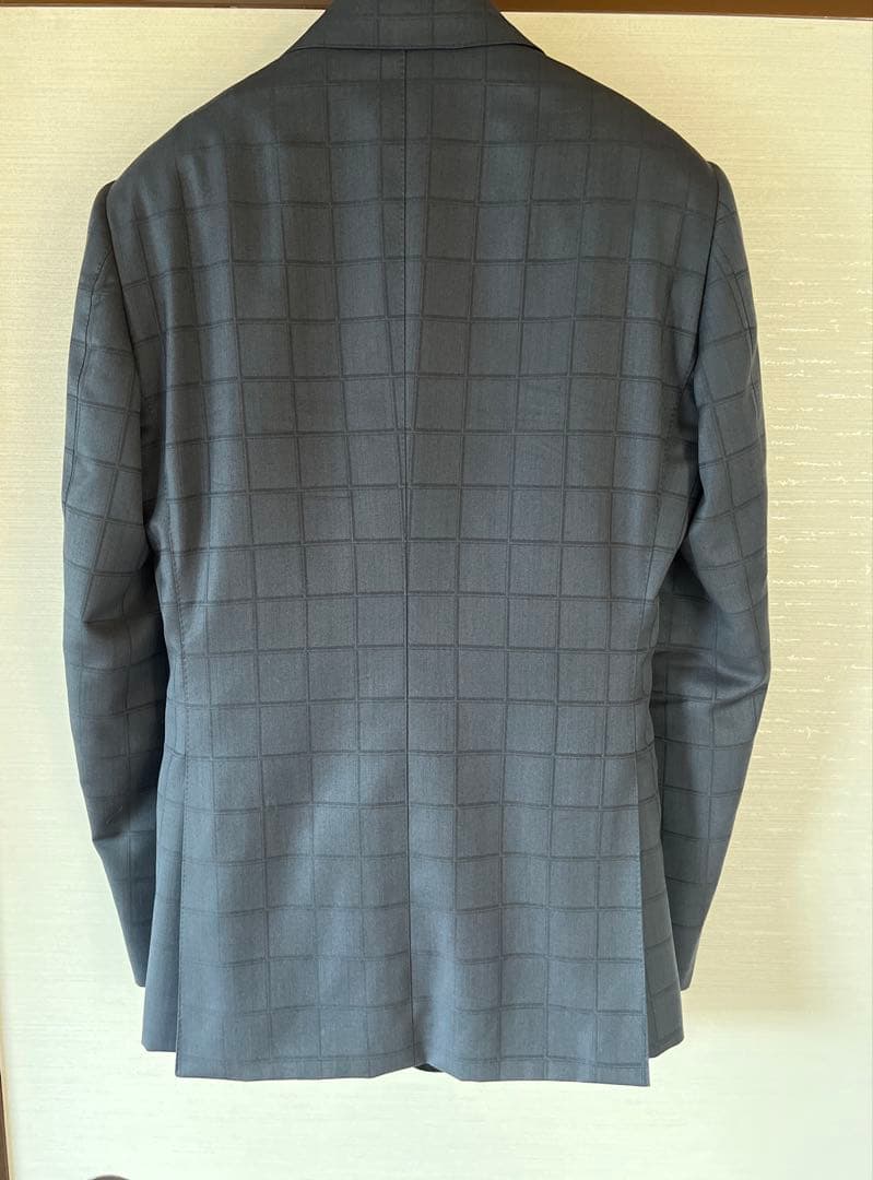 夏物処分 大特価⭐︎英国製スキャバル　3ピーススーツ　グレーチェック