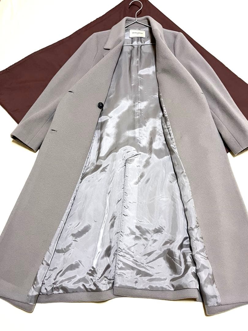 ユナイテッドアローズ　パールモチーフボタン　テーラードコート　チェスターコート