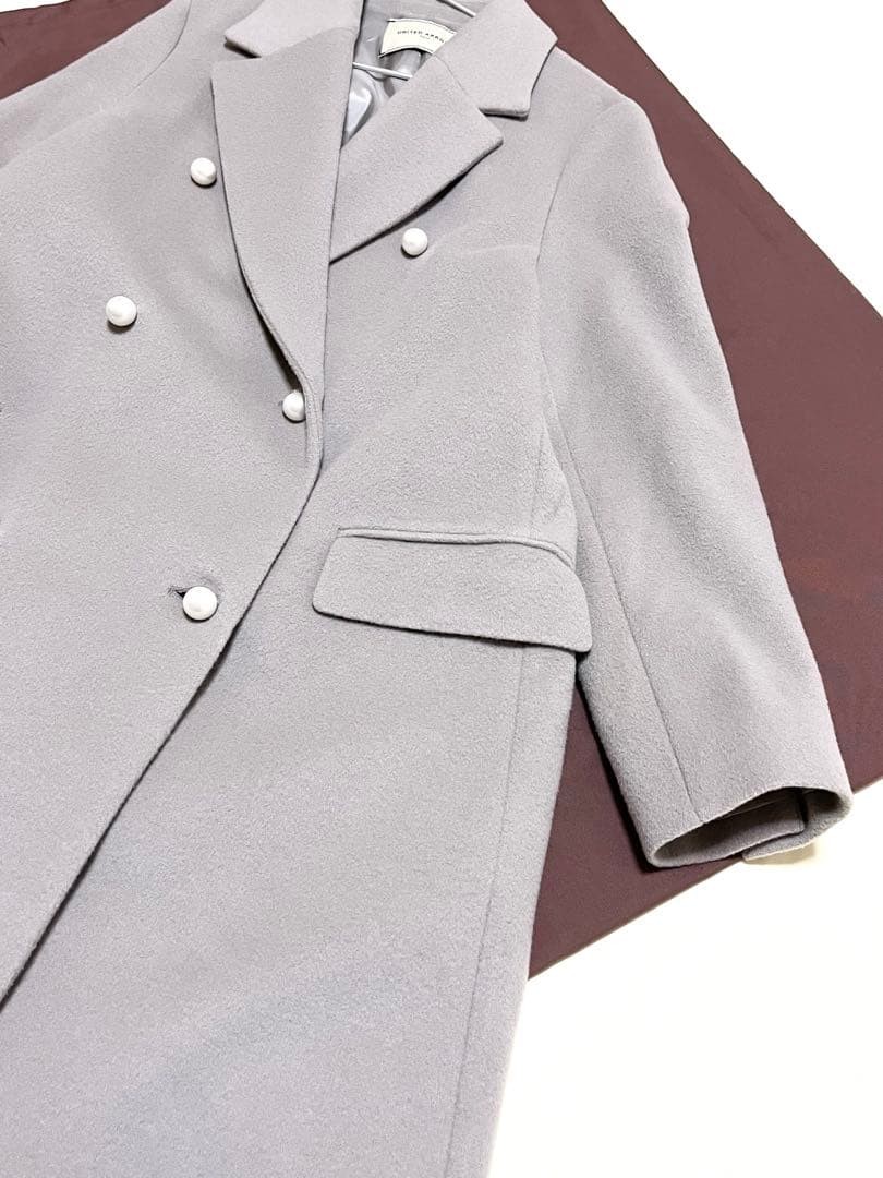 ユナイテッドアローズ　パールモチーフボタン　テーラードコート　チェスターコート