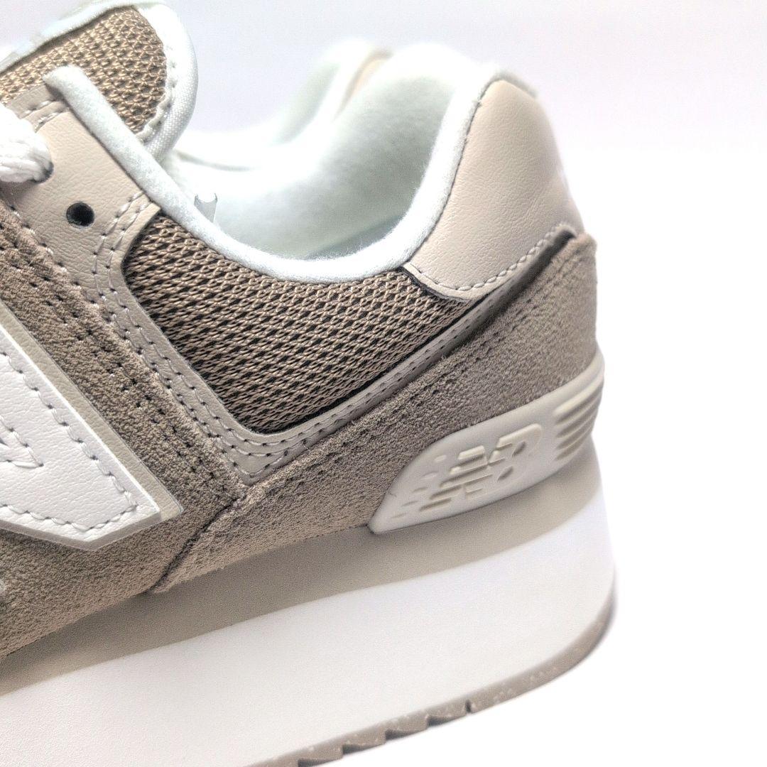 ニューバランス WL574ZSM 24cmレディース厚底スニーカー ブラウン