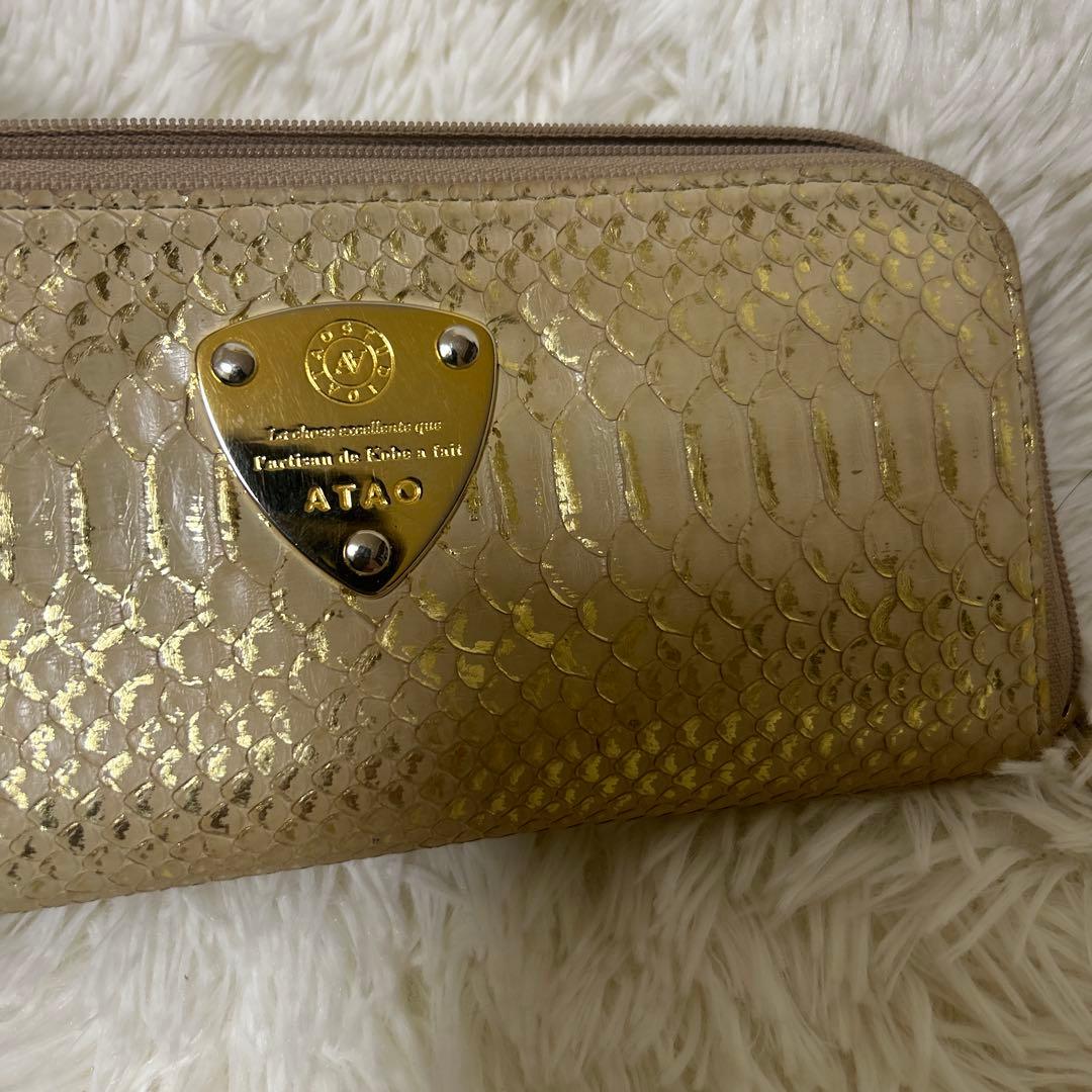 【極美品】ATAO リモパイソン　l字ファスナー　ゴールド　希少色