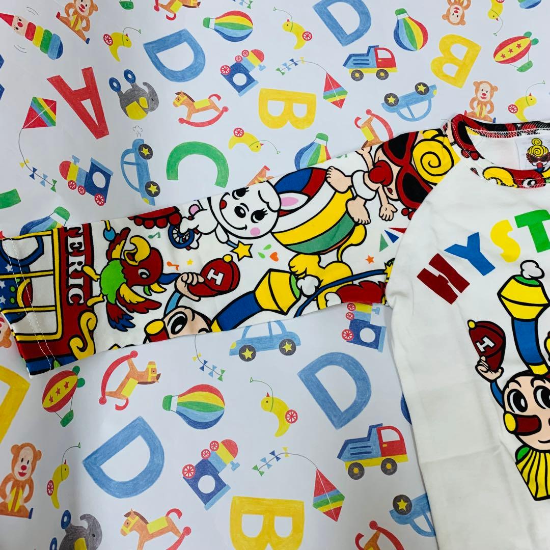 ヒステリックミニ　長袖カットソー　ロンT　白　90