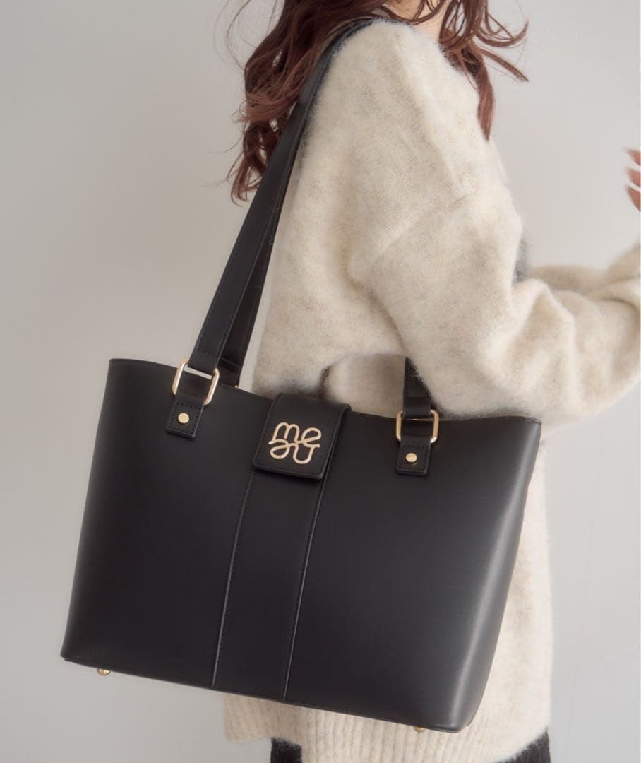 mellowneon 2wayA4ロゴベルトバッグ ブラック