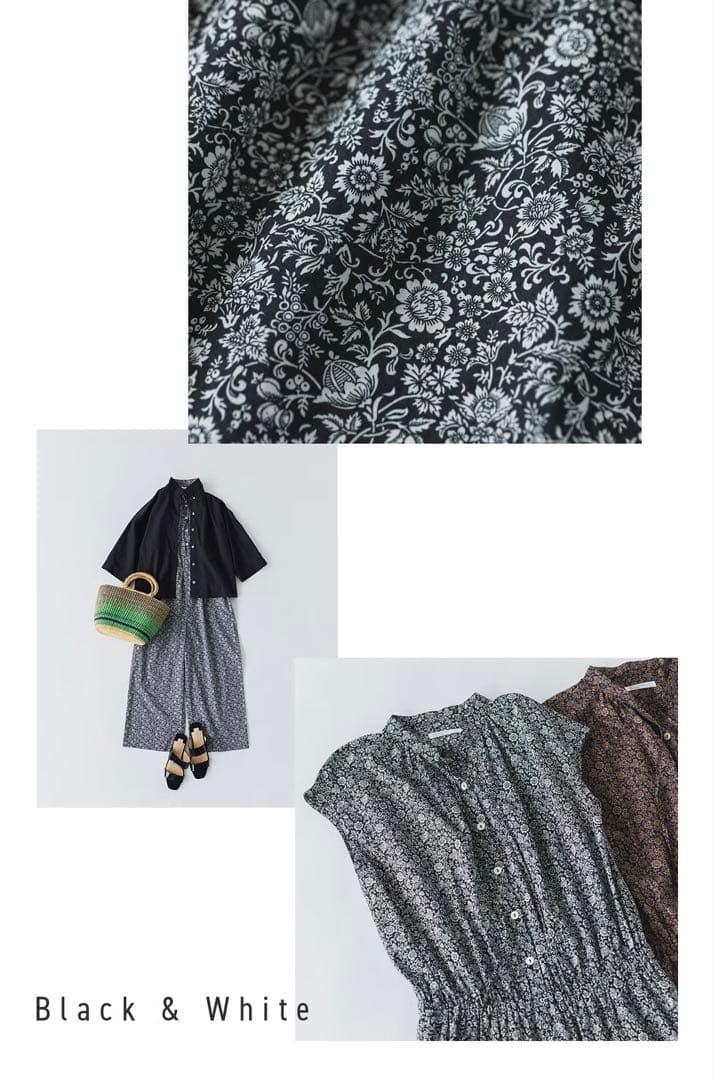 北欧、暮らしの道具店　リバティプリントのオールインワン　M