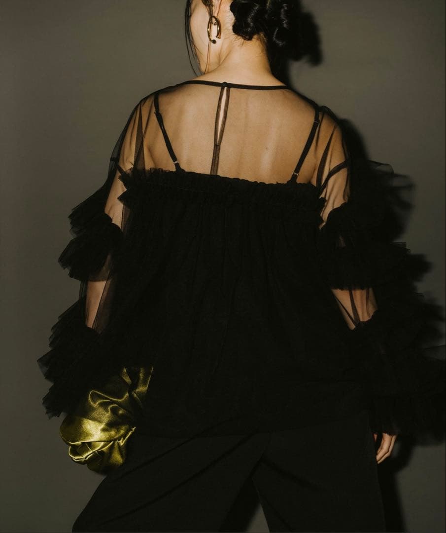 オケージョンドレス: オールインワン×デコラティブチュールトップス