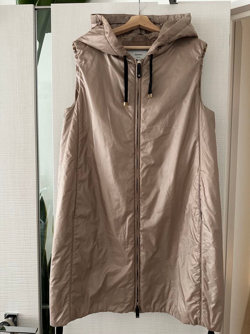 MaxMara The Cube ベージュ テクニカル キャンバス ロング ジレ