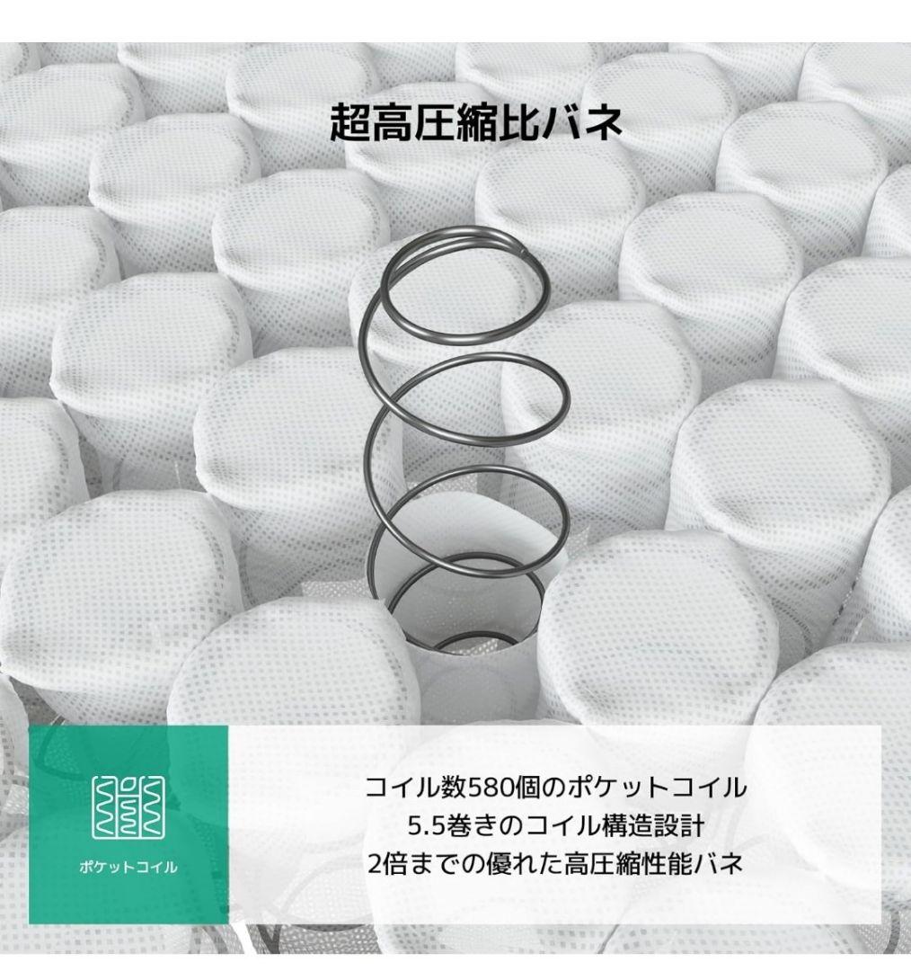 Novilla マットレス ダブル 硬め 極厚20cm高反発ウレタン硬さ180N