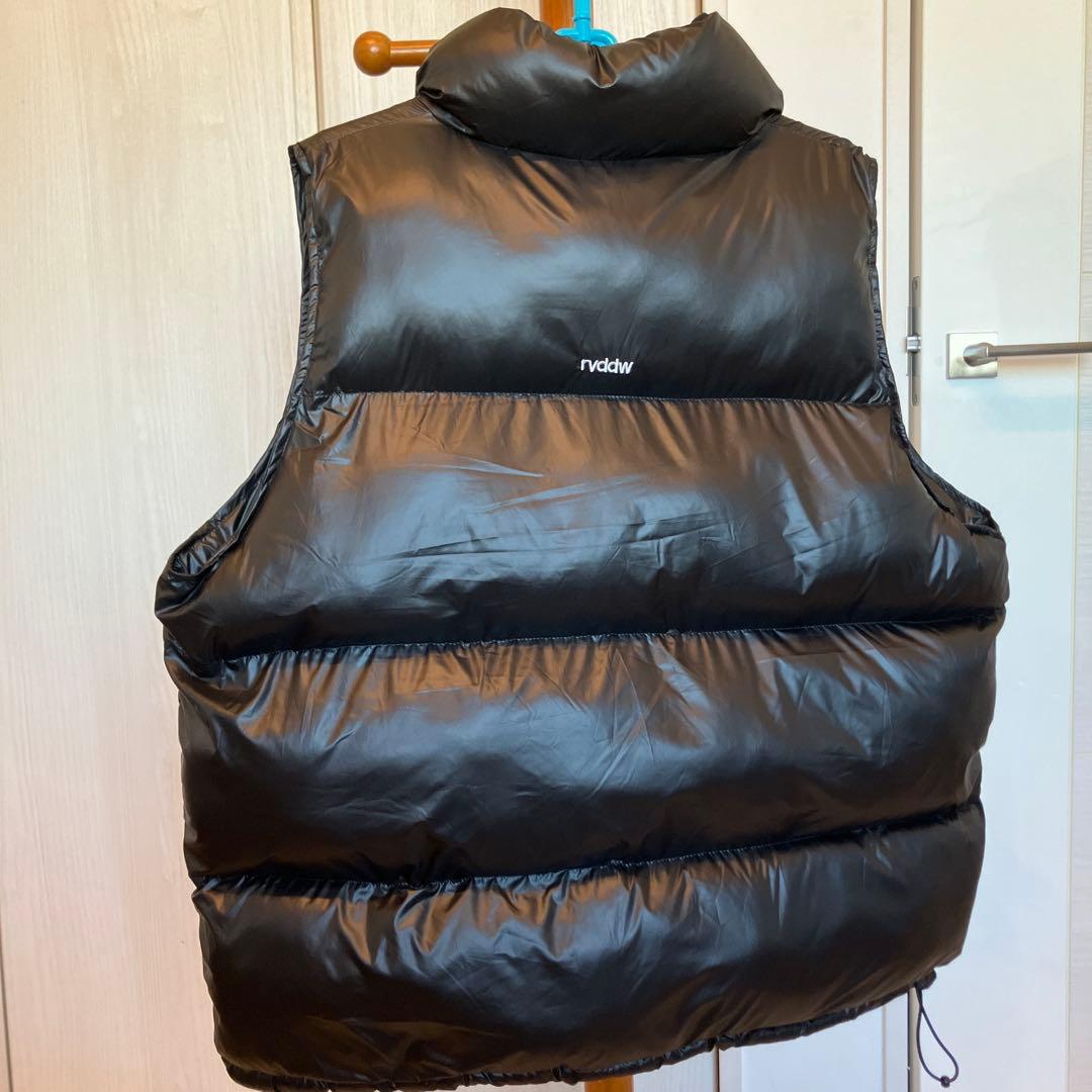 reversal BLACK PUFFER VEST リバーサル中綿ベストXL