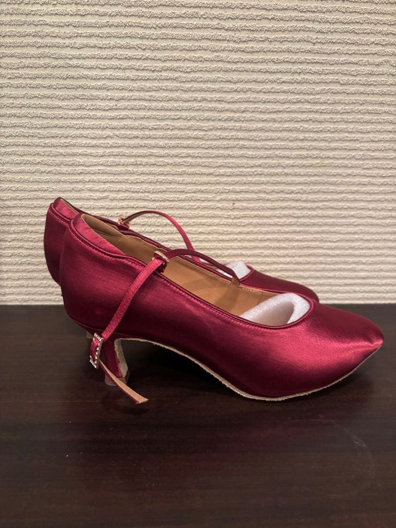 社交ダンス　シューズ　赤