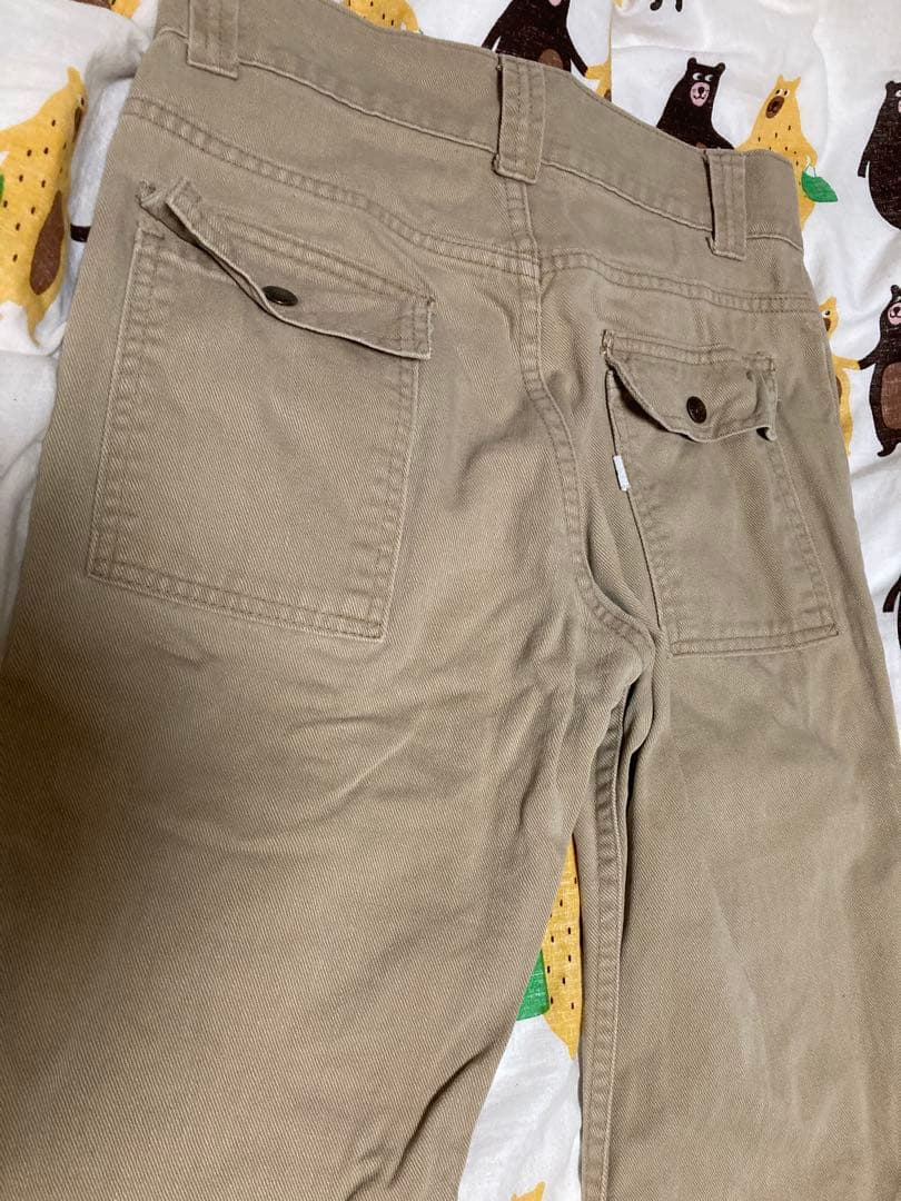 レアビンテージ　リーバイス　ブッシュパンツ　ベージュ フレアカーゴ w74cm