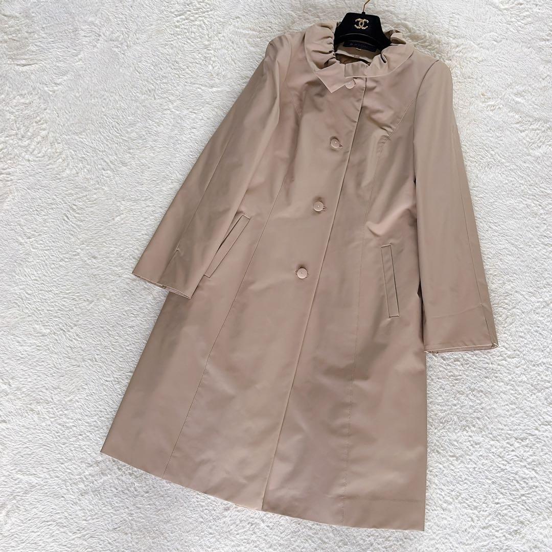 美品✨【エムズグレイシー】中綿ライナー スプリングコート 花柄 ベージュ 40