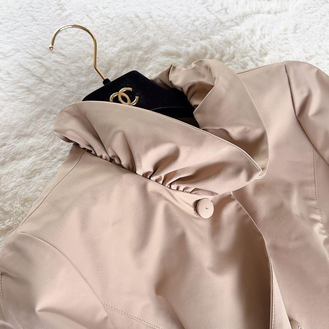 美品✨【エムズグレイシー】中綿ライナー スプリングコート 花柄 ベージュ 40