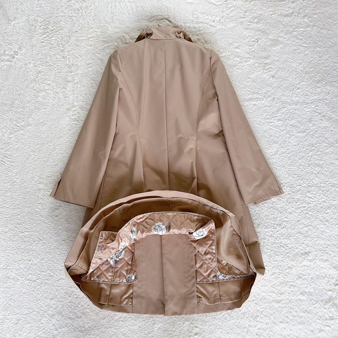 美品✨【エムズグレイシー】中綿ライナー スプリングコート 花柄 ベージュ 40