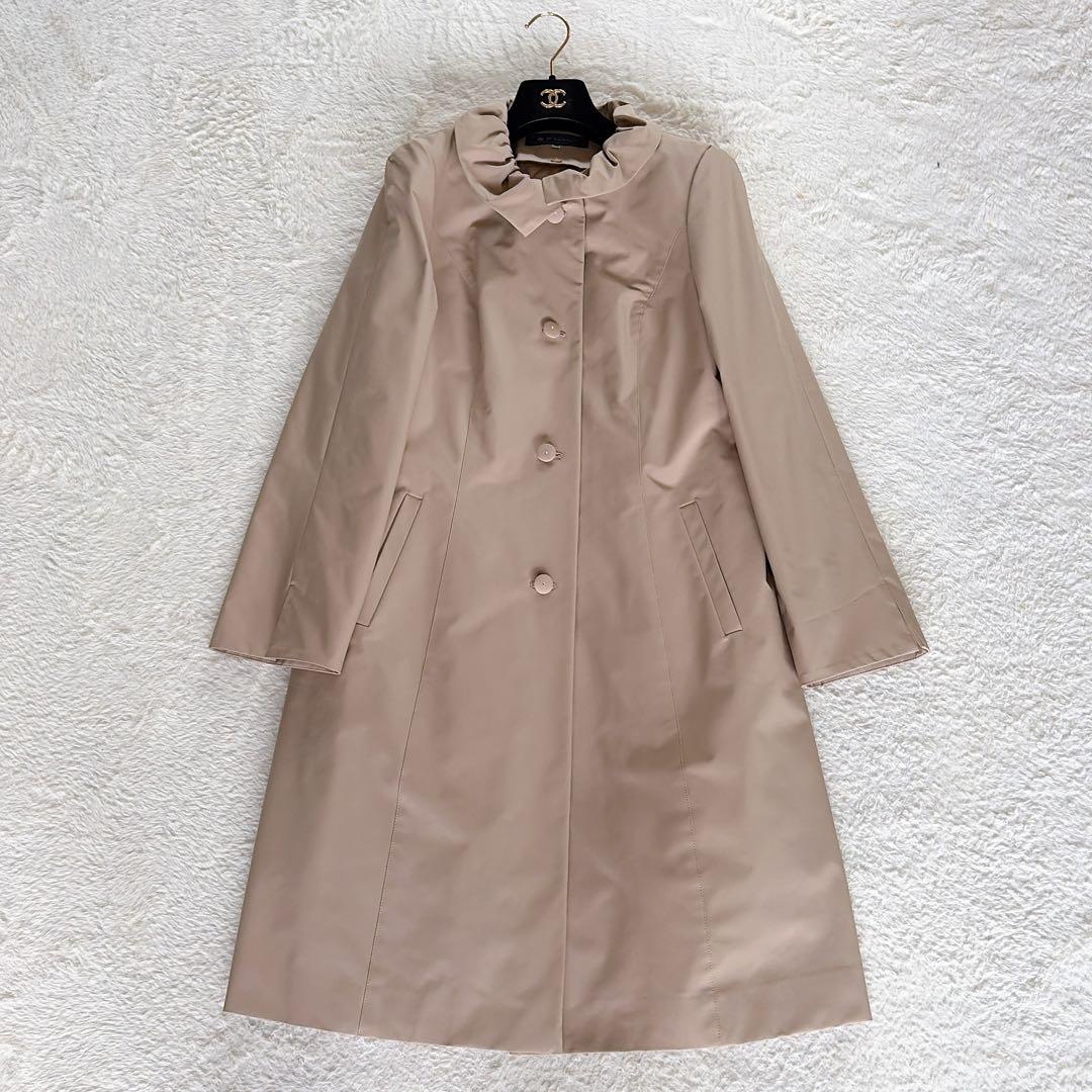 美品✨【エムズグレイシー】中綿ライナー スプリングコート 花柄 ベージュ 40