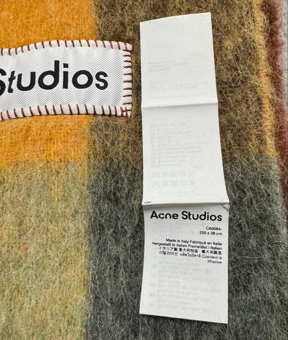 Acne Studios マフラー モヘアチェックスカーフ【美品】