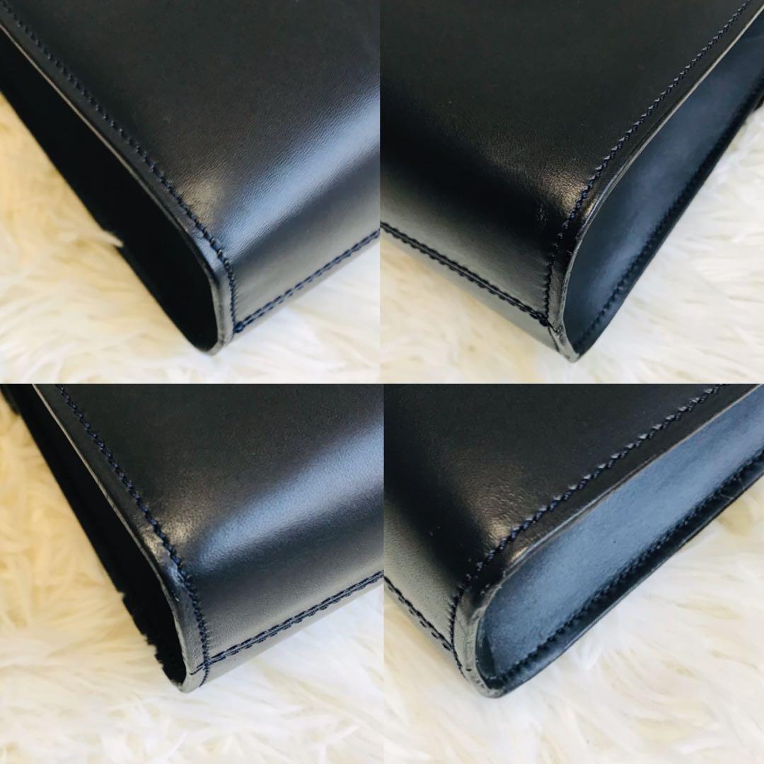 【極美品】セリーヌ ショルダーバッグ 肩掛け フラップ リボン ロゴ金具