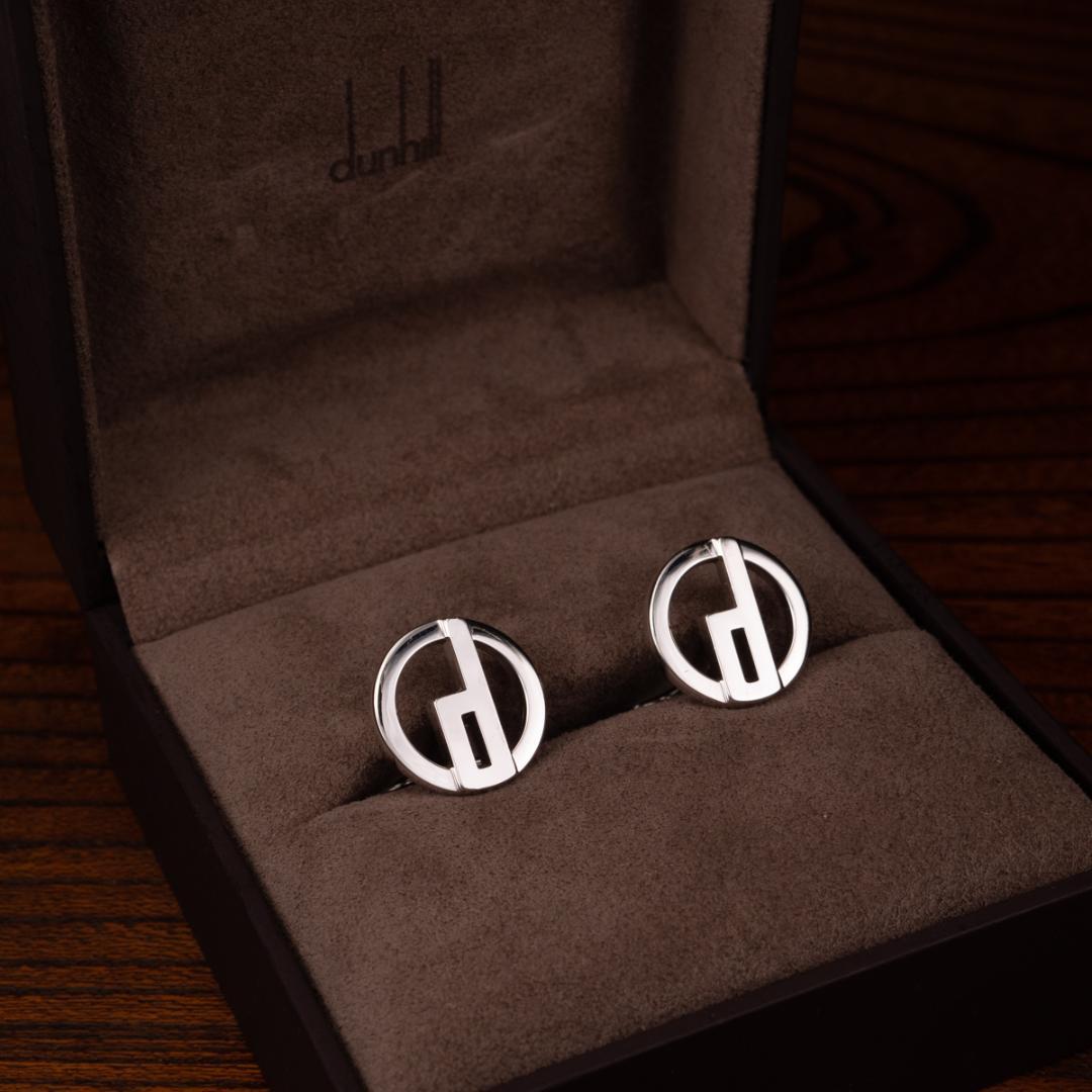 【英国王室御用達】★箱有 Dunhill シルバー925 カフリンクス ダンヒル
