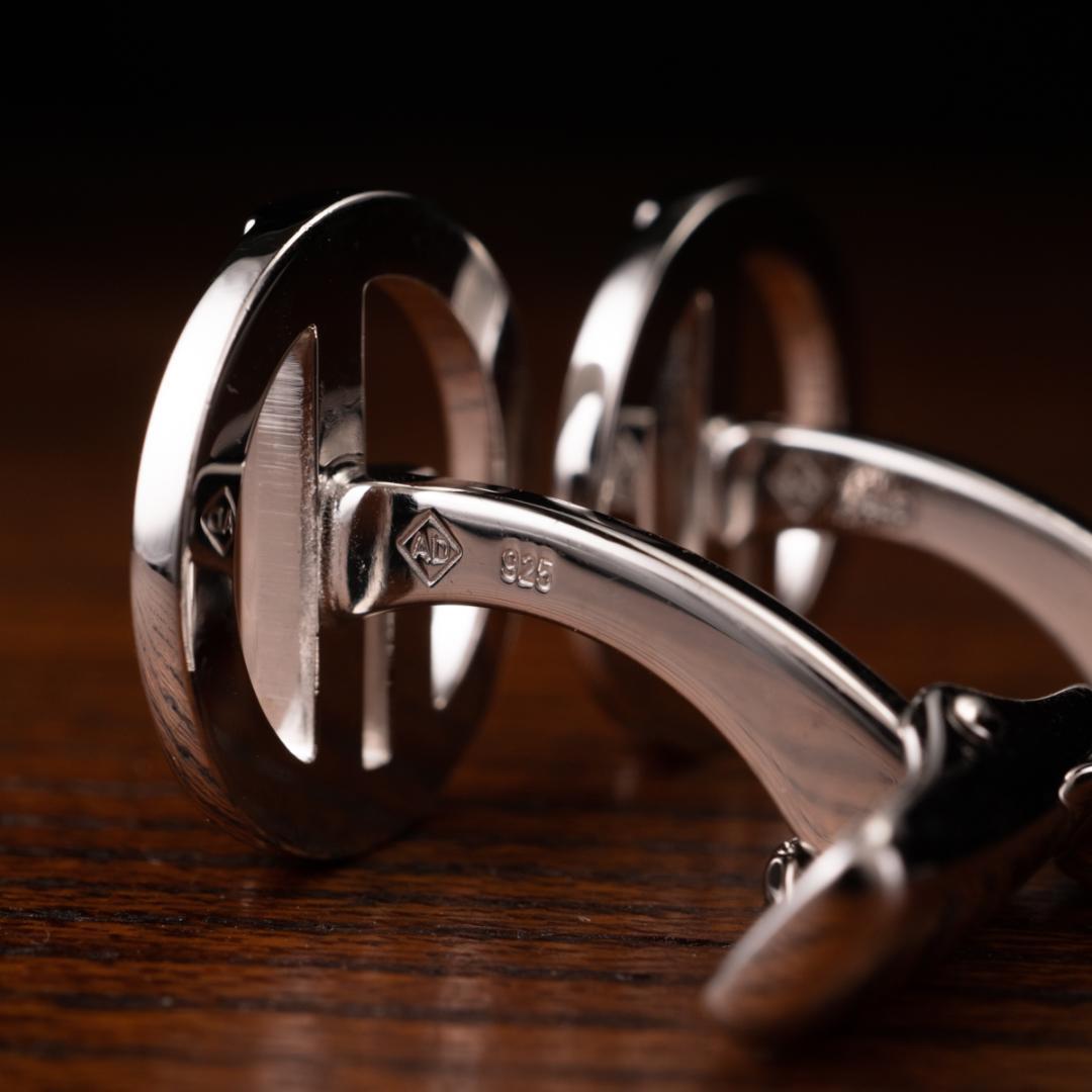 【英国王室御用達】★箱有 Dunhill シルバー925 カフリンクス ダンヒル