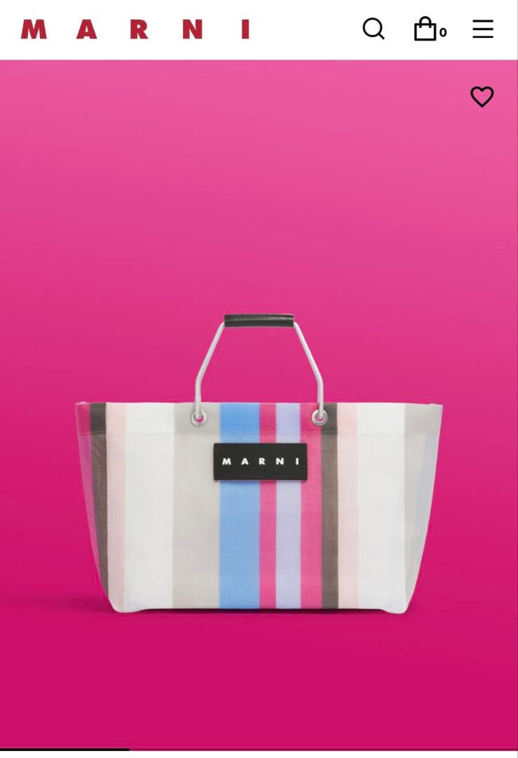 MARNIリリーホワイトMARNI MARKET STRIPE MINI BAG