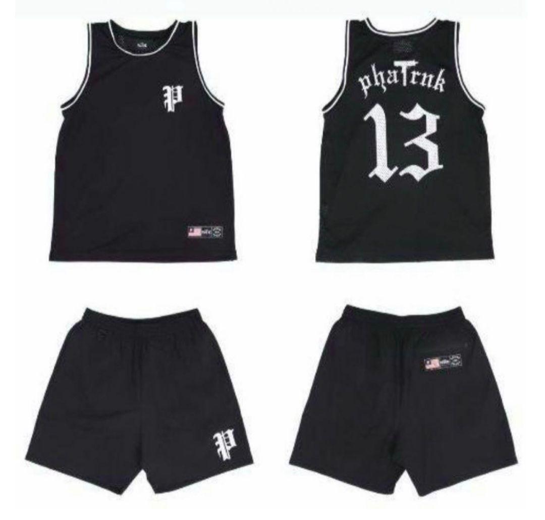 PHATRNK ブラック タンクトップ・ショートパンツセット