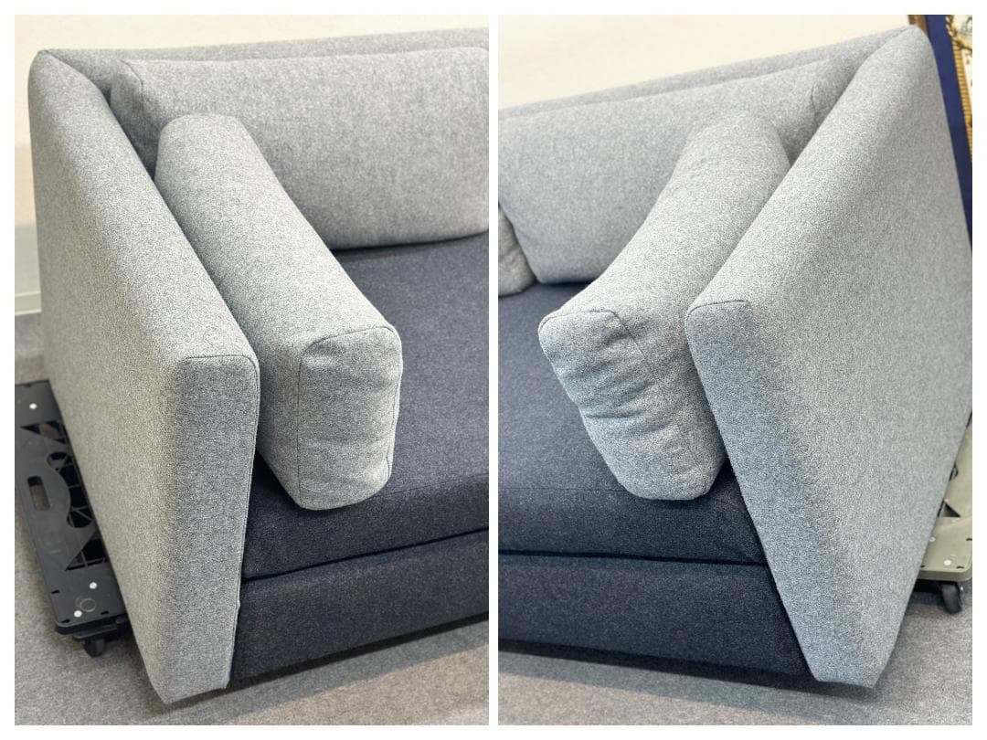 美品■HAY■HACKNEY　3Pソファ　幅250cm　グレー系　ファブリック