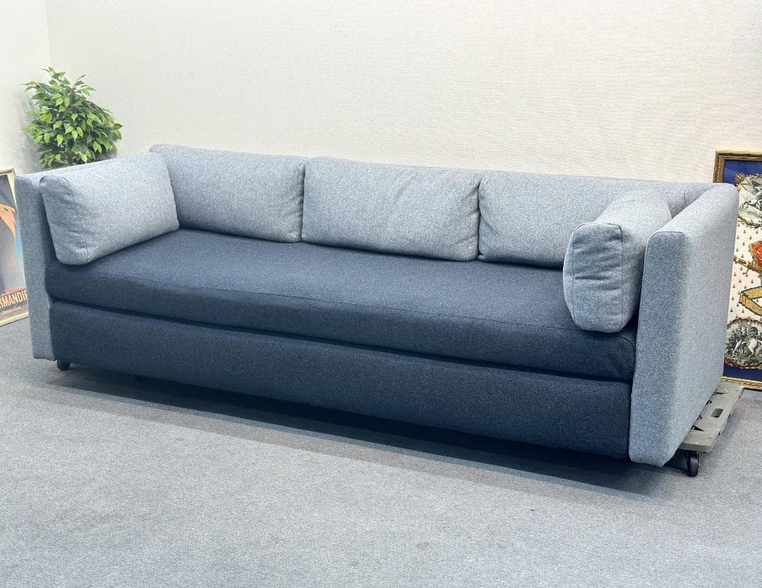 美品■HAY■HACKNEY　3Pソファ　幅250cm　グレー系　ファブリック