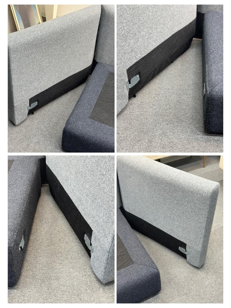 美品■HAY■HACKNEY　3Pソファ　幅250cm　グレー系　ファブリック