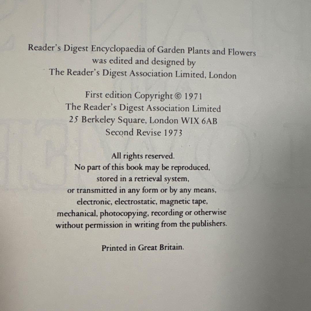 洋書 Reader'sDigestGardenPlantsEncyclopaedia