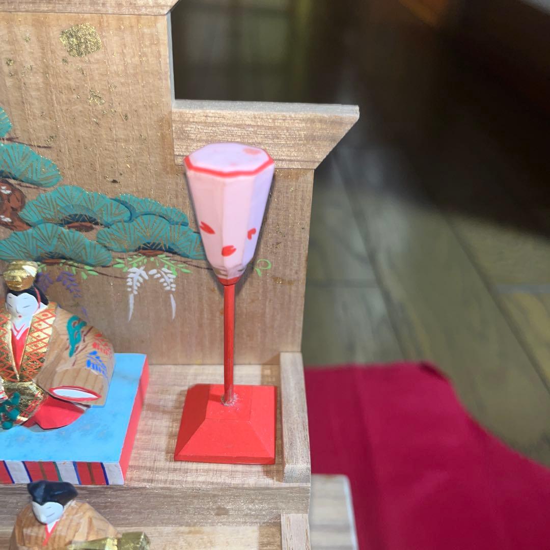 三代 小林宏寿作 奈良一刀彫 段雛 雛人形 五段ひな人形 十五人揃