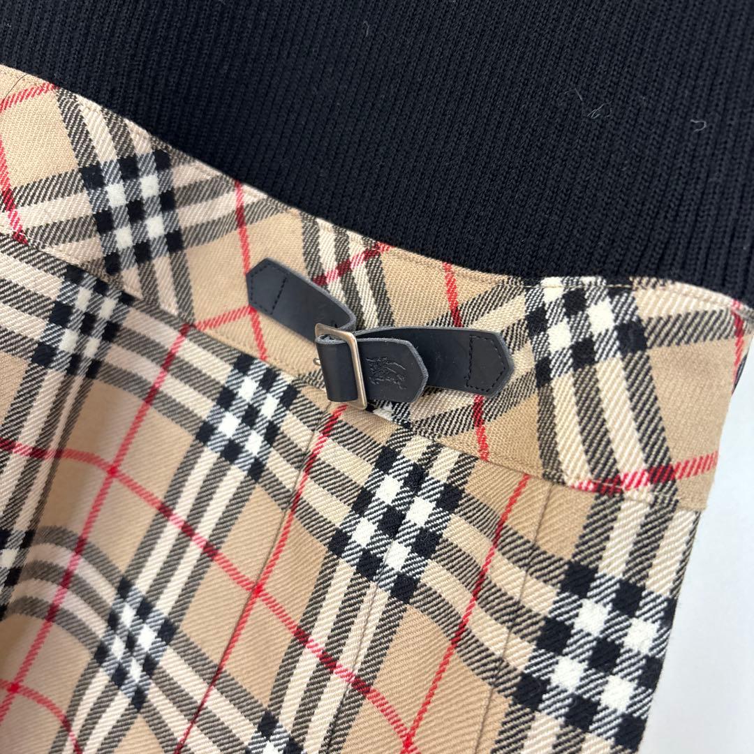 バーバリー　タートルネック 半袖 ワンピース チェック柄