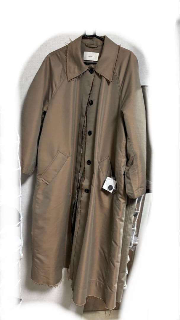 【新品タグ付き】 Todayful サテンツイルコート キャメル 38