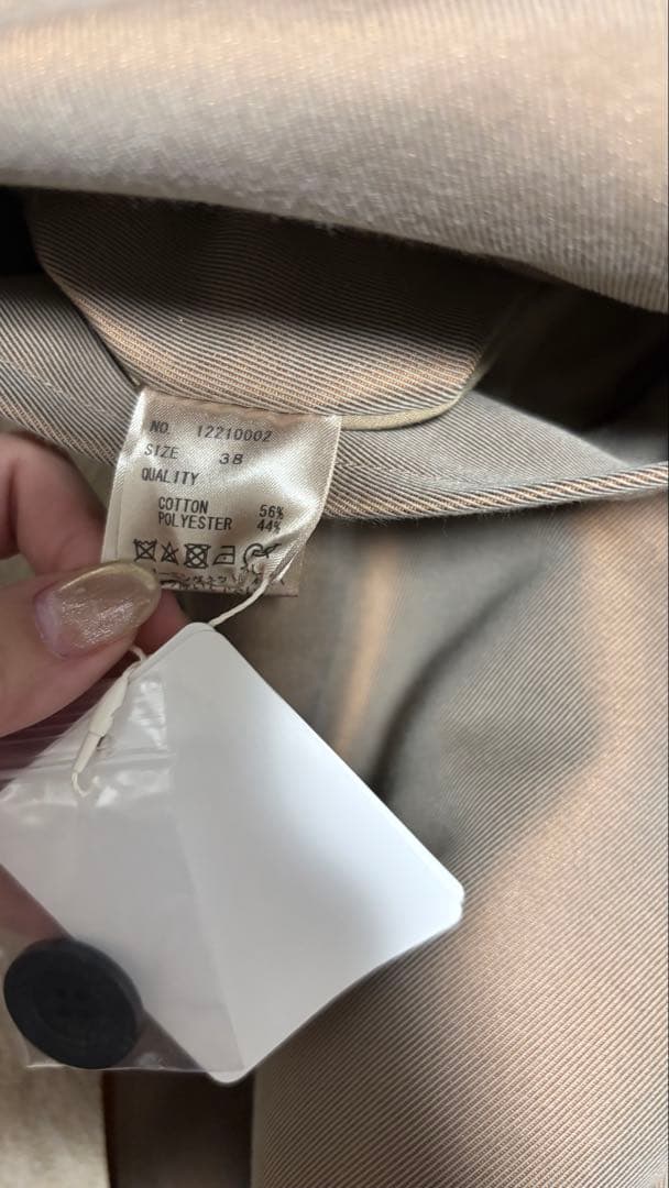 【新品タグ付き】 Todayful サテンツイルコート キャメル 38