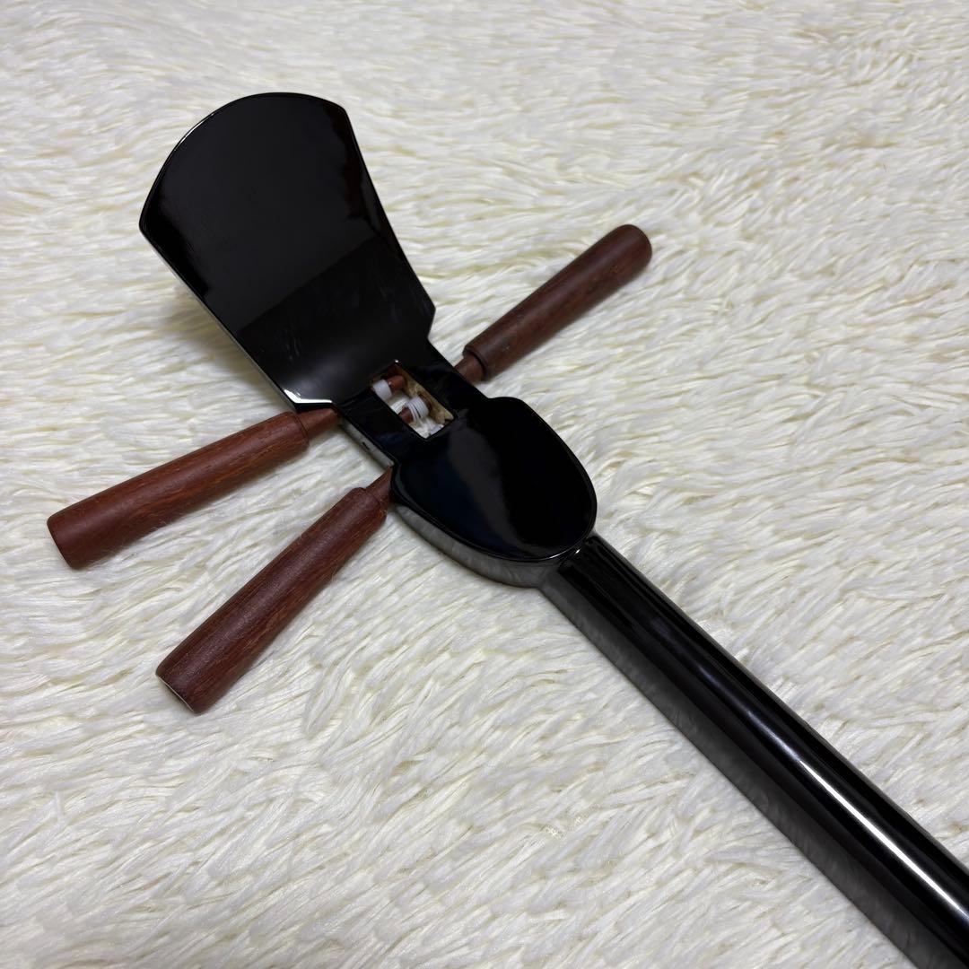 美品　沖縄三線 蛇皮　合皮　工四合 初心者 入門者 ソフトケース付　付属品多数