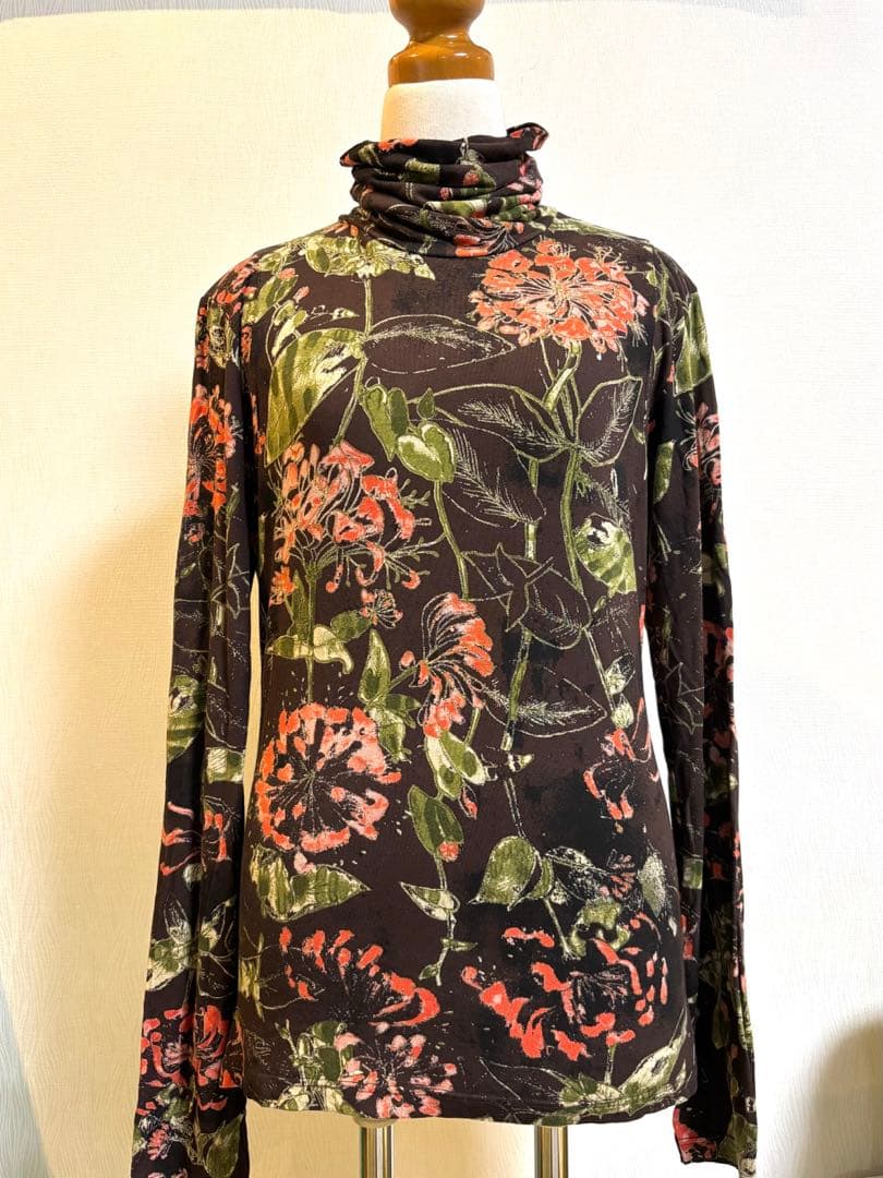 KENZO ケンゾー　ハイネック　ストレッチ　長袖　トップス