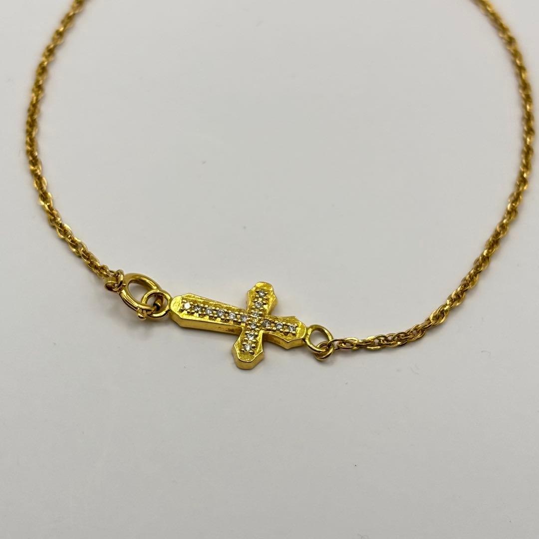 sympathy of soul K18 Wクロス ブレスレット/アンクレット